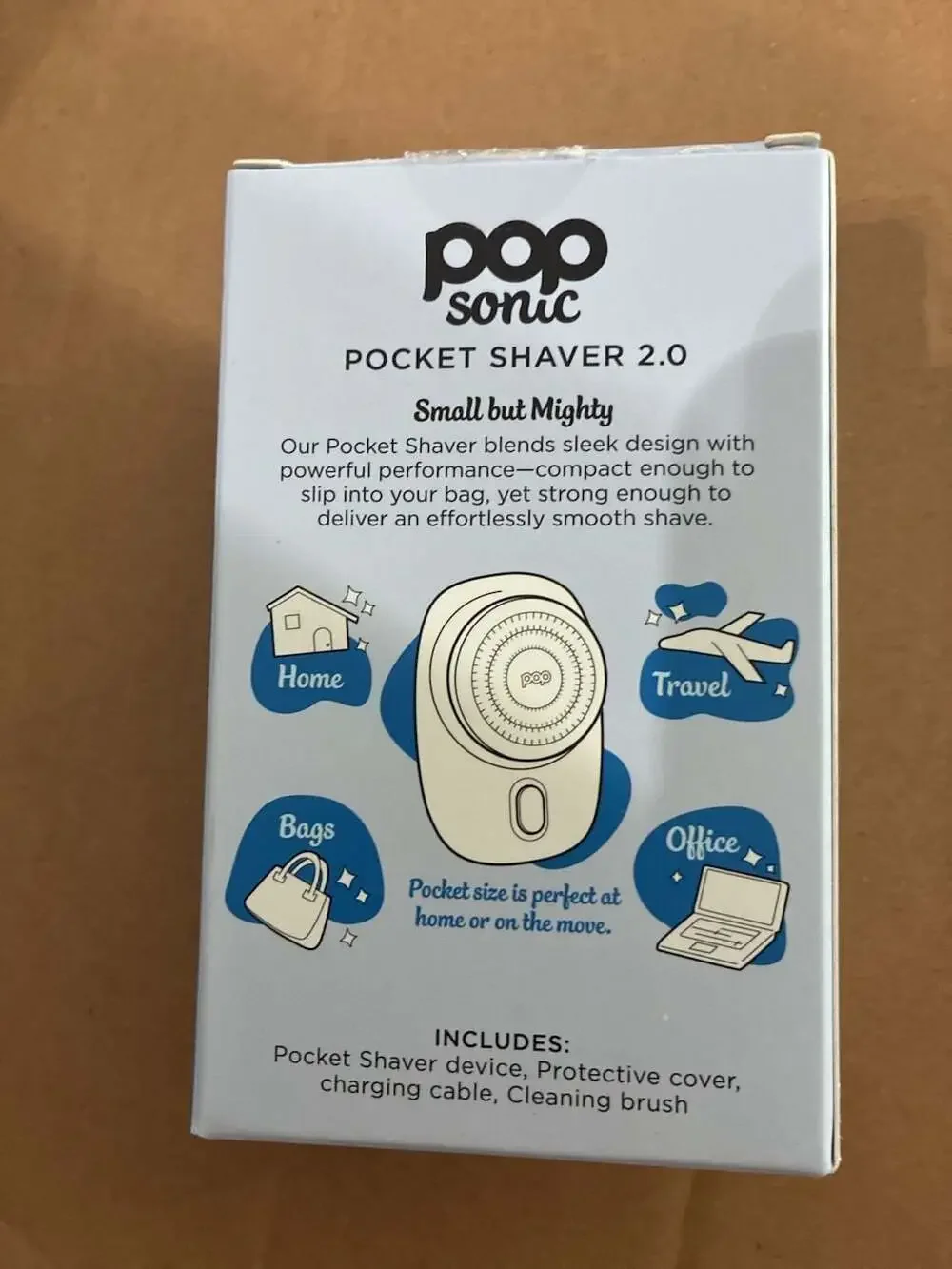 Pop Sonic Pocket Shaver 2.0 Ultra-Compact Shaving Device - Blue Marble